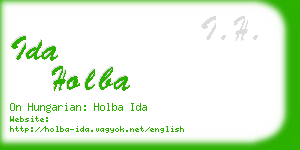 ida holba business card